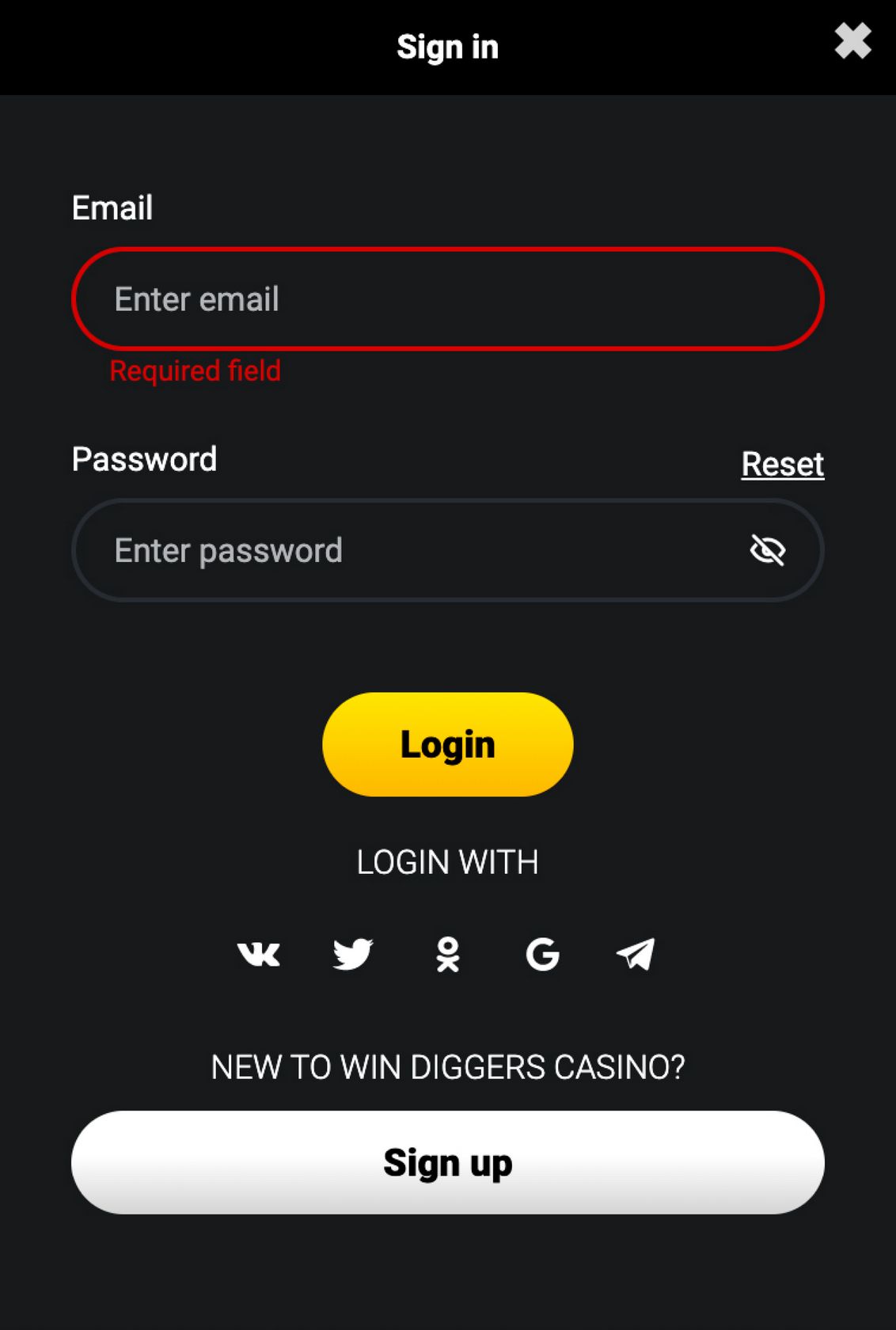 Win Diggers Online Casino