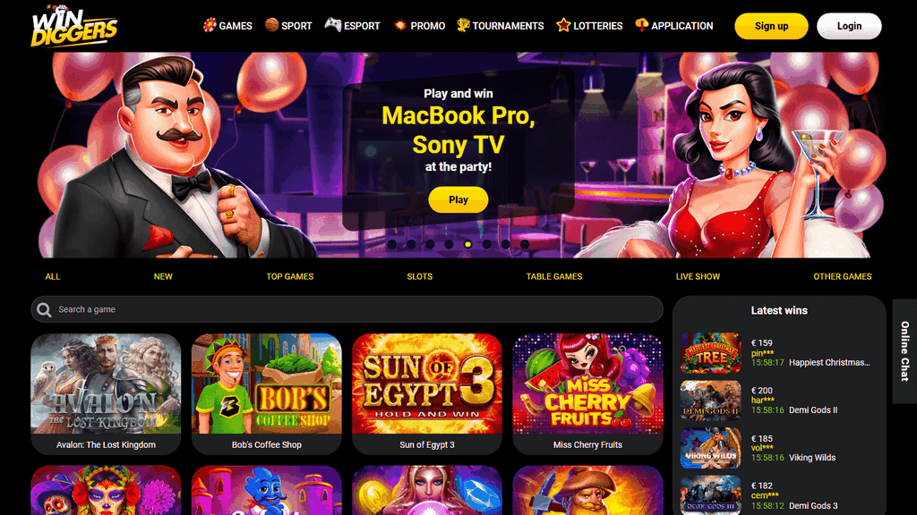Win Diggers Online Casino Review - Get No Deposit Rewards (2025 )